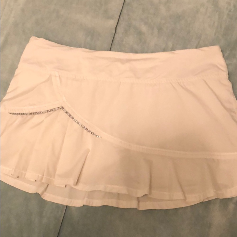 Lululemon White Pleated Skirt